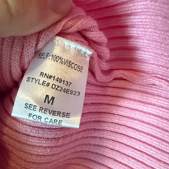 Pink Ribbed Zip-Up Sweater - Picture 7 of 7